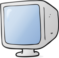 monitor de computadora antiguo de dibujos animados png