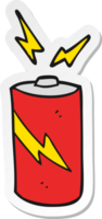 sticker of a cartoon battery png