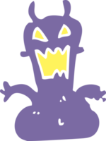 flat color illustration of a cartoon little alien png