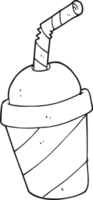 black and white cartoon soda drink cup png