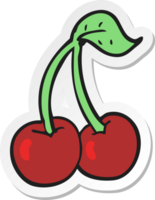 sticker of a cartoon cherries png