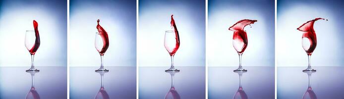 Collage of wine glasses photo