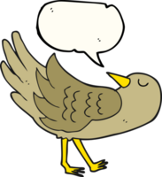 speech bubble cartoon bird png