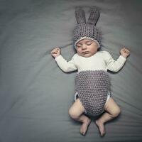 Cute little Easter baby bunny photo