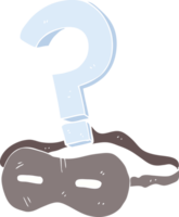 flat color illustration of a cartoon mystery mask png