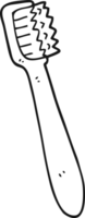 black and white cartoon toothbrush png