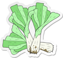 sticker of a cartoon leeks png