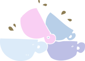 ilustración de color plano de una taza de café de dibujos animados png