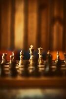 Chess on the table photo