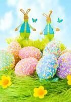 Colorful Easter eggs photo