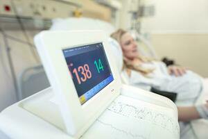 Pregnant woman in the prenatal hospital photo