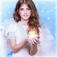 Teen girl angel photo