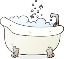 cartoon bath full of water png