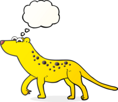 pensamento bolha desenho animado leopardo png