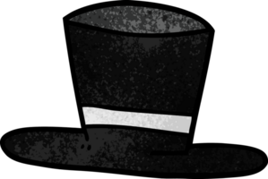 cartoon doodle top hat png