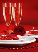 Romantic table setting photo