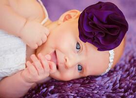 Stylish newborn baby photo