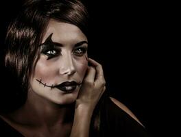 Aggresive Halloween makeup photo