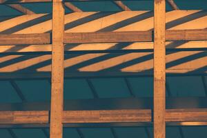 Wooden Construction with Shades photo