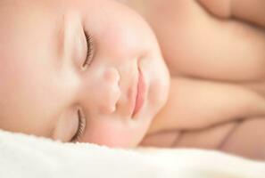 Sweet little baby sleeping photo