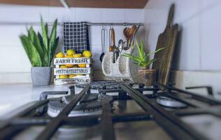 elegante cocina interior foto