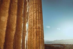 hermosa Partenón columnas de Grecia foto