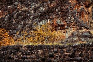 Mountain range in autumn photo