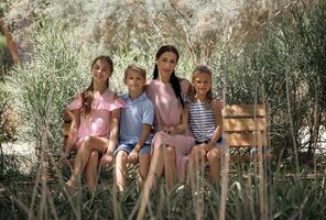 Happy Family Outdoors photo