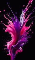 AI generated Vibrant Colors Explode in a Splashing Dance photo