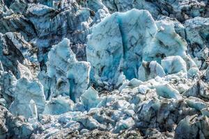 Glaciar argentiere en los alpes de chamonix, macizo del mont blanc, francia. foto