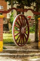 decorative wooden wheel,medina del campo,spain photo