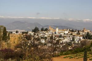 un ver de albaicina y sacromonte distritos en granada, España foto