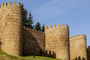 Scenic medieval city walls of Avila, Spain, UNESCO list photo