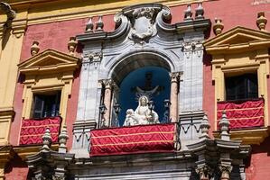 Entrada a el catedral en málaga, España foto