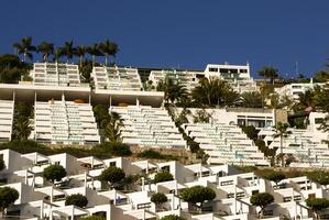 White houses in Maspalomas resort, Gran Canaria photo