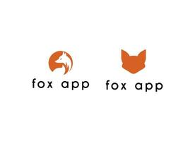 Minimalist and simple fox logo design. Fox logo vector