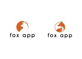 Minimalist and simple fox logo design. Fox logo vector