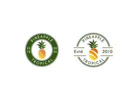 Pineapple Logo Design Concept for Business and Branding. Fresh Fruit Logo Template Vector. Pineapple Logo Template vector