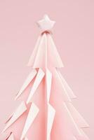 Origami Christmas tree. Creative festive concept. photo
