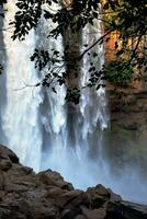 Vast waterfall as it cascades down. photo