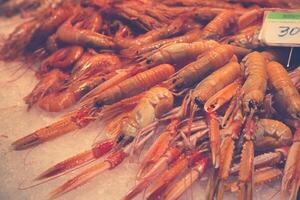 Barcelona, La Boqueria A covered market for fish, meat, vegetables, fruits and foods of all kinds photo