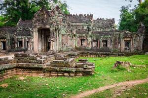 Ruins of Pra Khan Temple in Angkor Thom of Cambodia photo