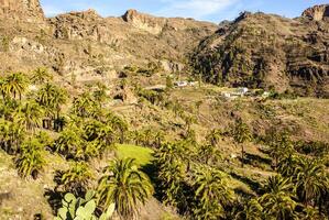 Beautiful mountain scape panorama in Gran Canaria, Spain photo