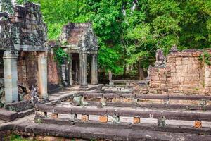 Ruins of Pra Khan Temple in Angkor Thom of Cambodia photo