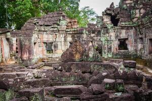 Ruins of Pra Khan Temple in Angkor Thom of Cambodia photo