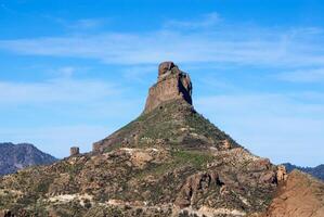 View of Roque Nublo Gran Canaria in the Canary Islands photo