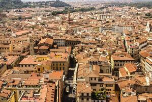 Top view from Campanile Giotto on the historical center of Florence, Italy photo