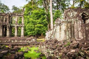 Ruins of Pra Khan Temple in Angkor Thom of Cambodia photo