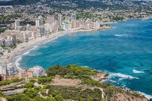 High angle view of the marina in Calpe, Alicante, Spain photo