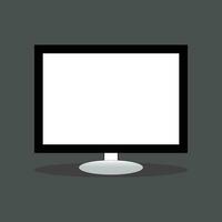 Vector white screen monitor design